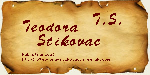 Teodora Štikovac vizit kartica